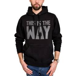 Elbenwald Star Wars Hoodie mit This is The Way Motiv Print für Herren Damen Unisex Baumwolle Schwarz - M von Elbenwald