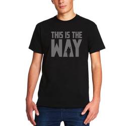 Elbenwald Star Wars T-Shirt mit This is The Way Motiv Print für Herren Damen Unisex Baumwolle Schwarz - M von Elbenwald