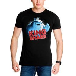 Elbenwald Suicide Squad T-Shirt King Shark Motiv DC Comics Damen Herren Baumwolle schwarz - XL von Elbenwald