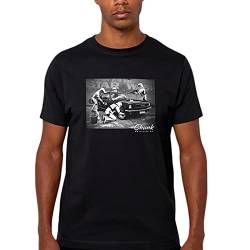 Elbenwald T-Shirt mit Star Wash Chunk Frontprint für Star Wars Fans Damen Herren Baumwolle schwarz - L von Elbenwald