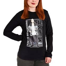 Elbenwald Tokyo Revengers Longsleeve mit Draken Frontprint für Herren Damen Unisex schwarz S von Elbenwald