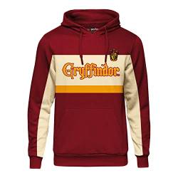 Harry Potter Hoodie mit Team Gryffindor Block Motiv für Herren Damen Unisex Baumwolle rot - L von Elbenwald