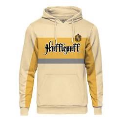 Harry Potter Hoodie mit Team Hufflepuff Block Motiv für Herren Damen Unisex Baumwolle Creme - XL von Elbenwald
