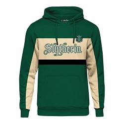 Harry Potter Hoodie mit Team Slytherin Block Motiv für Herren Damen Unisex Baumwolle grün - L von Elbenwald