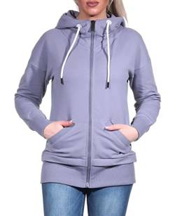 Elbsand Damen Kapuzen-Sweatjacke ESWTelia 70425 00 pigeon blue (750) S von Elbsand