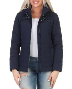 Elbsand Damen Steppjacke ESWClaris gesteppte Übergangsjacke mit Kapuze 70695 00 Coldwater (787) M von Elbsand