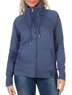 Elbsand Damen Sweatjacke ESWAirin Freizeitjacke mit Kragen 70654 00 Twilight Blue (742) XL von Elbsand