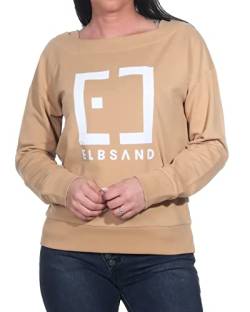 Elbsand Damen Sweatshirt ESFinnia Pullover mit Logoprint 70121 00 Dune (244) L von Elbsand