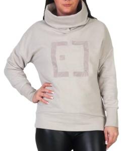 Elbsand Damen Sweatshirt ESWAimee Pullover mit hohem Kragen 70660 00 Silver Sand Mel. (141) L von Elbsand