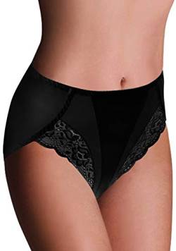 ELDAR Bauchweg Unterwäsche Damen Miederslip mit Bauch-Weg-Effekt Shapewear Stark Formend Miederhose Bauch Weg Stark Formend Slip (L, Schwarz) von Eldar