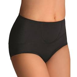 Eldar Damen Figurenformend Miederslip mit Bauch-Weg-Effekt Stark Formend Miederpants Miederslip Ver. Farben und Größen (XL, Schwarz) von Eldar