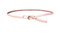 Ele Gens Damen Leder Schmal Gürtel Taillengürtel Hüftgürtel Belt (Rosa) von Ele Gens