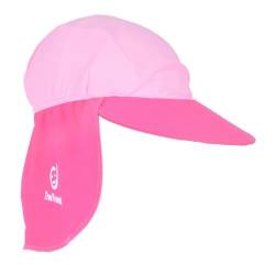 Ele Gens Jungen Mädchen Sonnenhut UV Schutz Badekappe mit Nackenschutz (Rosa) von Ele Gens