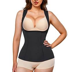 Eleady Damen Korsett Tops Taille Trainer Bauch-Steuer Shapwear Abnehmen Body Shaper Medium (fits like US 6-8) Schwarz-Taille Cincher von Eleady