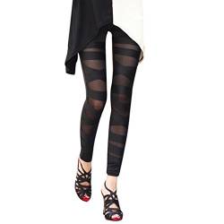 Eleery Damen Skinny Leggins Strumpfhosen Lange Schlank Hose elastisch Bleistifthose (Schwarz) von Eleery