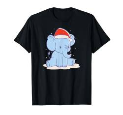 Elefant Baby mit Mütze Kunst Grafik für Herren Damen Kinder T-Shirt von Elefant Elefanten Kleidung lustige witzige Sprüche