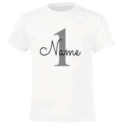 GEBURTSTAGSSHIRT für Baby und Kind mit Namen personalisiert T-Shirt aus Baumwolle Weiß 11-12 Jahre von Elefantasie