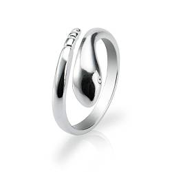 Elegance Parisienne Modischer Ring Silber 925 plattiert Schlange Verstellbar Für Frauen Damen Mädchen von Elegance Parisienne