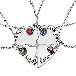 Elegant Rose Halsketten-Set mit Herz-Anhängern mit der Aufschrift "Best Friends Forever and Ever", legiert, als Geschenkidee für Freunde, kreativ, für Mädchen von Elegant Rose