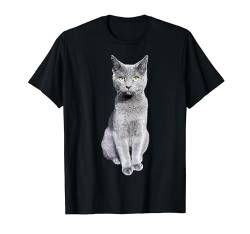 Russische blaue Katze Kätzchen T-Shirt von ElegantCat