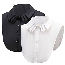 Elegtiskas Half Shirt Bluse Kragen Abnehmbarer Fake Collar Falscher Kragen für Damen und Mädchen von Elegtiskas