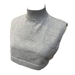 Elegtiskas Strick Hoodie Dicky Kragen Fake Turtleneck Dickey Kragen Abnehmbare Half Top Mock Bluse Kragen von Elegtiskas