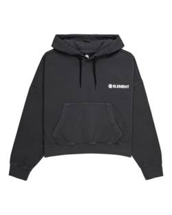 Element Damen Logo Hoodie Kapuzenpullover, Flint Schwarz, M von Element