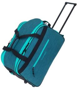 Reisetrolley Weekender Duffle Elephant Travel 55 cm Trolley Reise Damen Herren Handgepäck Reisetasche Rollen (Blau-Schwarz 13030) von Elephant