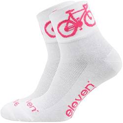 Socken mit Fahrrädern | funktionelle Sportsocken für Radfahren ELEVEN Howa | Road (Road White, L (EU 42-45)) von Eleven Sportswear