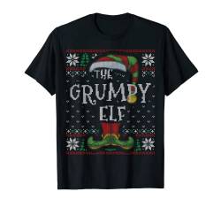 Grumpy Elf Family Christmas Matching Ugly Sweater Pajama T-Shirt von Elf Family Christmas Funny Ugly Sweater Store.