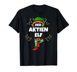 Aktien Elf Lustiges Herren Damen Weihnachts-Elf Xmas Design T-Shirt von Elf Geschenk Weihnachten Outfit im Partnerlook
