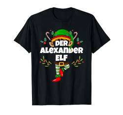 Alexander Elf Lustiges Weihnachts-Elf Herren Jungs T-Shirt von Elf Geschenk Weihnachten Outfit im Partnerlook