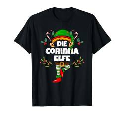 Corinna Elfe Lustiges Weihnachts-Elf Damen Mädchen T-Shirt von Elf Geschenk Weihnachten Outfit im Partnerlook