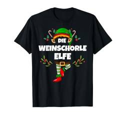 Damen Weinschorle Elfe Lustiges Weihnachts-Elf Xmas Design T-Shirt von Elf Geschenk Weihnachten Outfit im Partnerlook