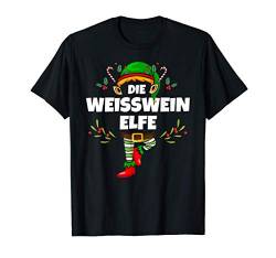 Damen Weißwein Elfe Lustiges Weihnachts-Elf Xmas Design T-Shirt von Elf Geschenk Weihnachten Outfit im Partnerlook