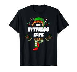 Fitness Elfe Lustiges Weihnachten Elf Sport Fitness Damen T-Shirt von Elf Geschenk Weihnachten Outfit im Partnerlook