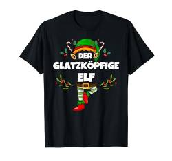 Glatzköpfiger Elf Weihnachten Elf Glatze Herren T-Shirt von Elf Geschenk Weihnachten Outfit im Partnerlook