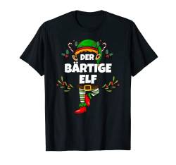 Herren Bärtige Elf Lustiges Bart Weihnachts-Elf Xmas Design T-Shirt von Elf Geschenk Weihnachten Outfit im Partnerlook