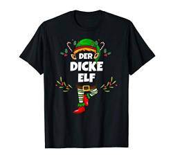 Herren Dicker Elf Witziges Weihnachts-Elfe Dick Xmas Design T-Shirt von Elf Geschenk Weihnachten Outfit im Partnerlook