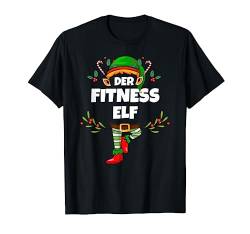 Herren Fitness Elf Lustiges Weihnachts-Elf Sport Xmas Design T-Shirt von Elf Geschenk Weihnachten Outfit im Partnerlook