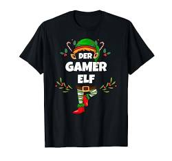 Herren Gamer Elf Lustiges Weihnachts-Elf Xmas Design T-Shirt von Elf Geschenk Weihnachten Outfit im Partnerlook