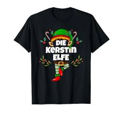 Kerstin Elfe Weihnachten Elf Kerstin Damen Mädchen T-Shirt von Elf Geschenk Weihnachten Outfit im Partnerlook