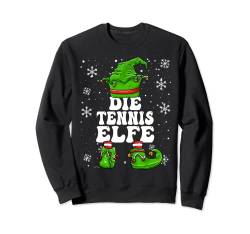 Tennis Elfe Damen Mädchen Tennisplatz Elf Design Weihnachten Sweatshirt von Elf Weihnachten Geschenke Im Elf Familien Outfit