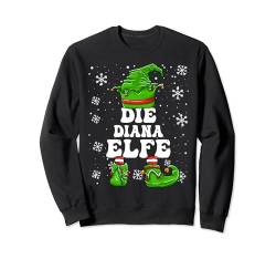 Weihnachten Elf Vorname Diana Elfe Damen Mädchen Sweatshirt von Elf Weihnachten Geschenke Im Elf Familien Outfit