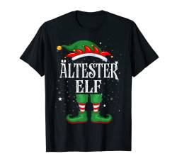 Ältester Elf Tshirt Outfit Weihnachten Familie Elf Christmas T-Shirt von Elf Weihnachtsshirt Familien Outfit Partnerlook