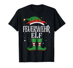 Feuerwehr Elf Outfit Weihnachten Familie Elf Christmas T-Shirt von Elf Weihnachtsshirt Familien Outfit Partnerlook
