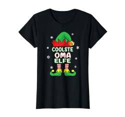Oma Elfe Outfit Weihnachten Familie Elf Christmas Damen T-Shirt von Elf Weihnachtsshirt Familien Outfit Partnerlook