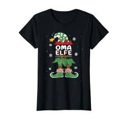 Oma Elfe Outfit Weihnachten Familie Elf Christmas Damen T-Shirt von Elf Weihnachtsshirt Familien Outfit Partnerlook