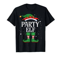 Party Elf Tshirt Outfit Weihnachten Familie Elf Christmas T-Shirt von Elf Weihnachtsshirt Familien Outfit Partnerlook