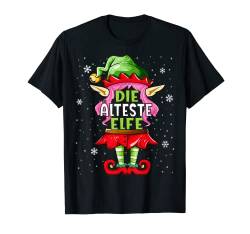 Älteste Elfe Tshirt Outfit Weihnachten Familie Christmas T-Shirt von Elf Weihnachtsshirt Familien Partnerlook Outfit